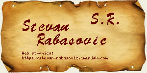 Stevan Rabasović vizit kartica